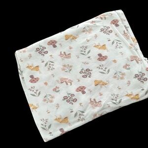 Milkberry 36” X 40” Mushroom Floral Bamboo Swaddle Baby Blanket Blankie Ladybug